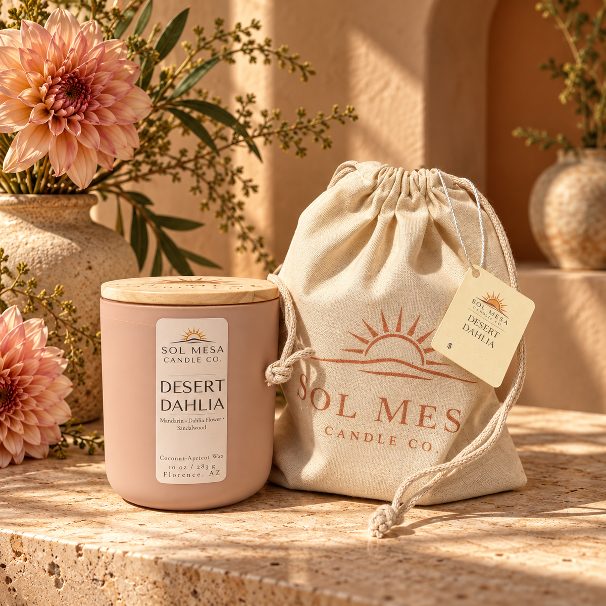 Desert Dahlia | Floral Desert Candle | SOL MESA CANDLE CO.