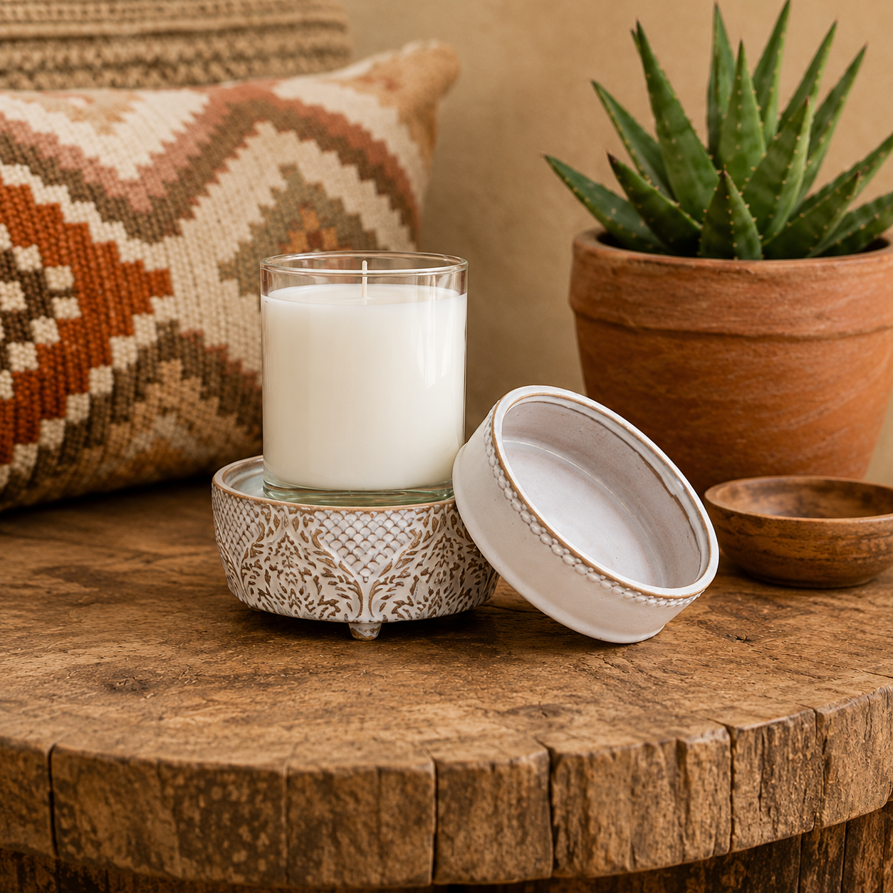 VINTAGE WHITE 2-IN-1 CLASSIC FRAGRANCE WARMER