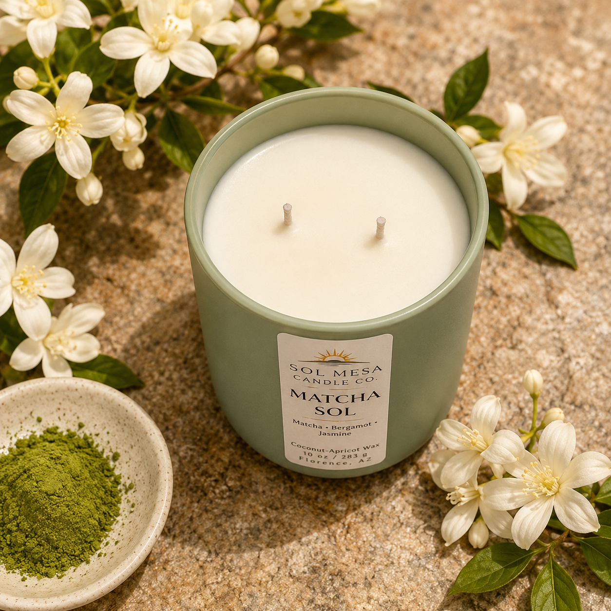 Matcha Sol | Green Tea & Matcha Candle | SOL MESA CANDLE CO.