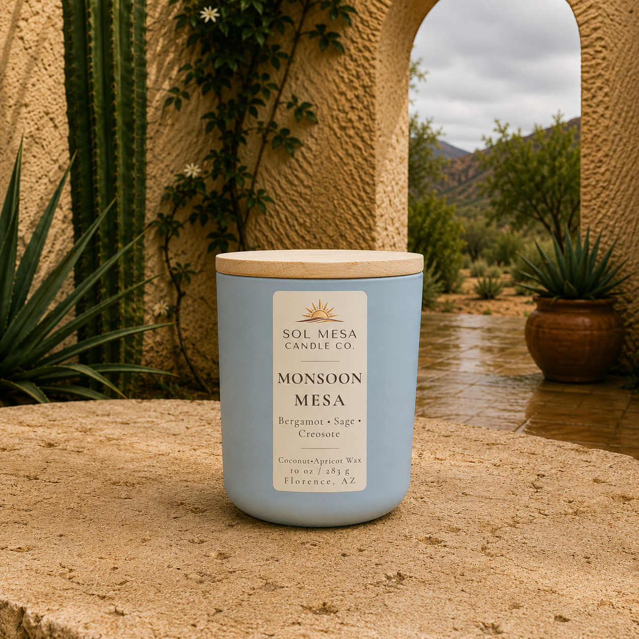 Monsoon Mesa | Desert Rain Candle | SOL MESA CANDLE CO.