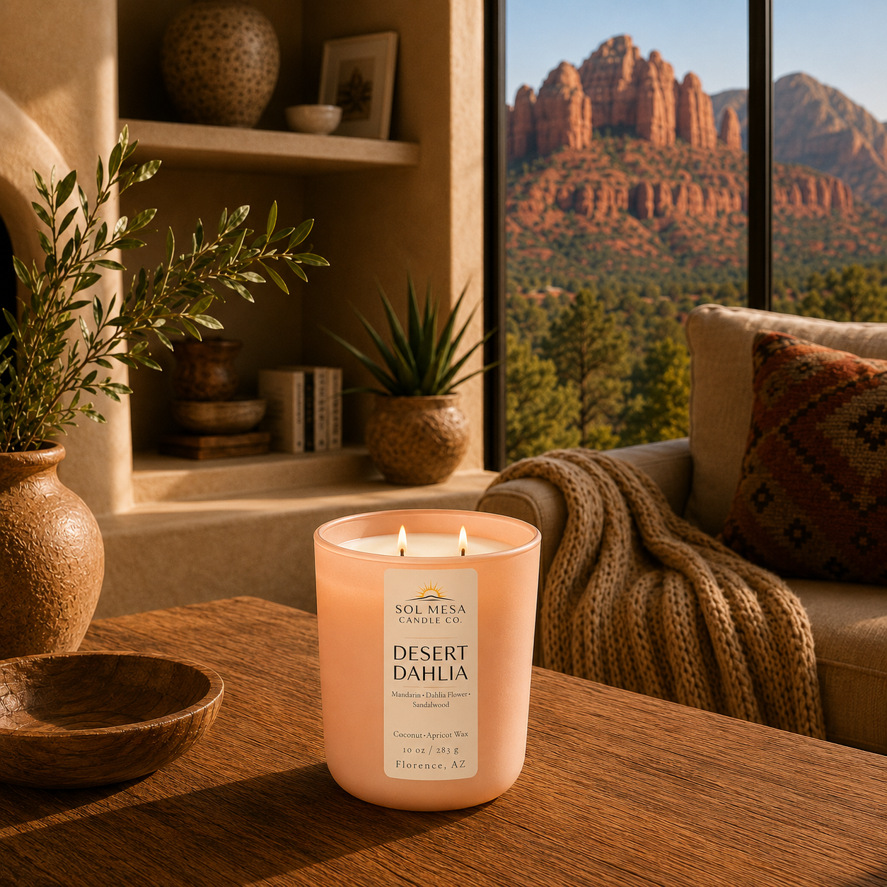 Desert Dahlia | Floral Desert Candle | SOL MESA CANDLE CO.