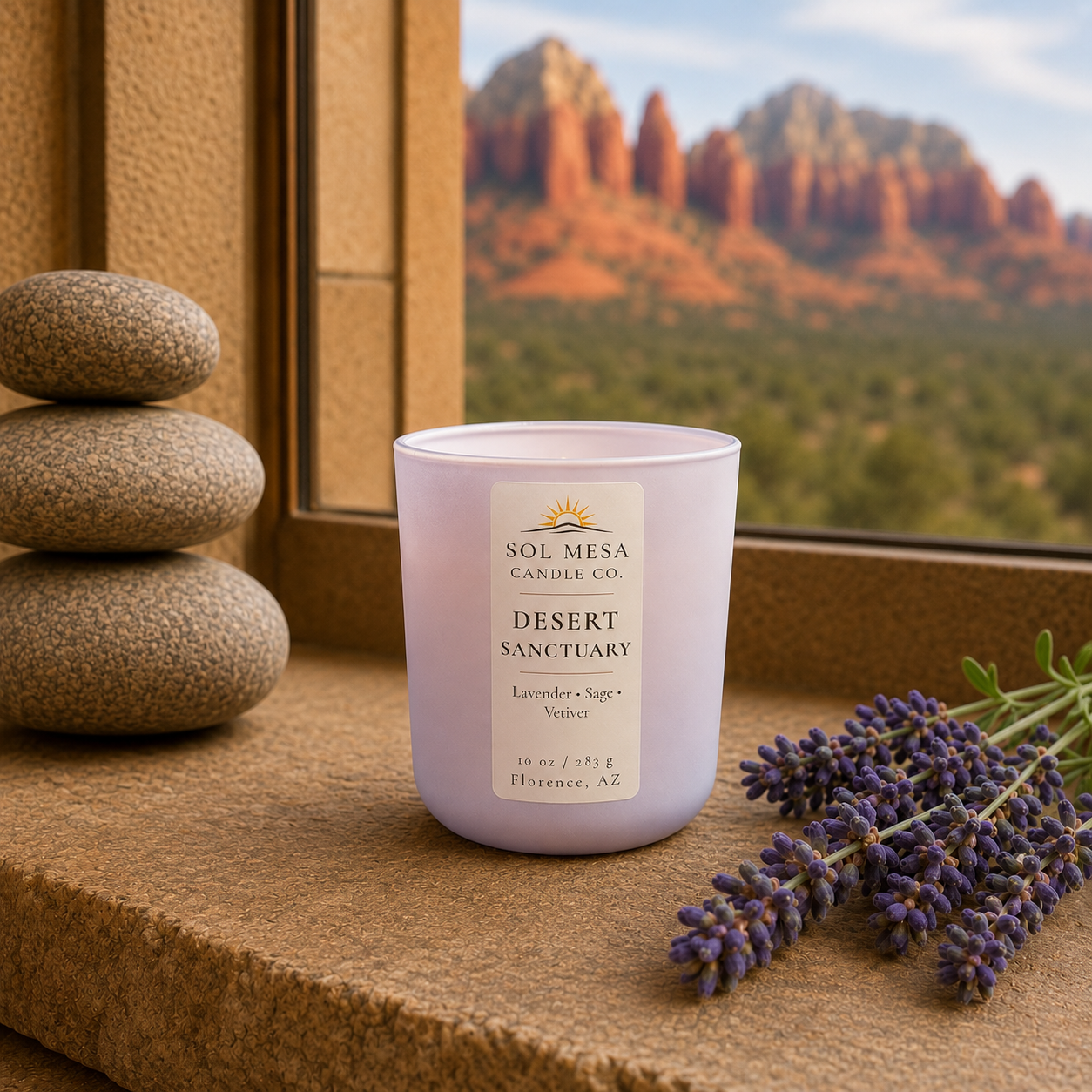Desert Sanctuary | Lavender Spa Candle | SOL MESA CANDLE CO.
