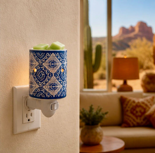 INDIGO PORCELAIN WALL WAX WARMER