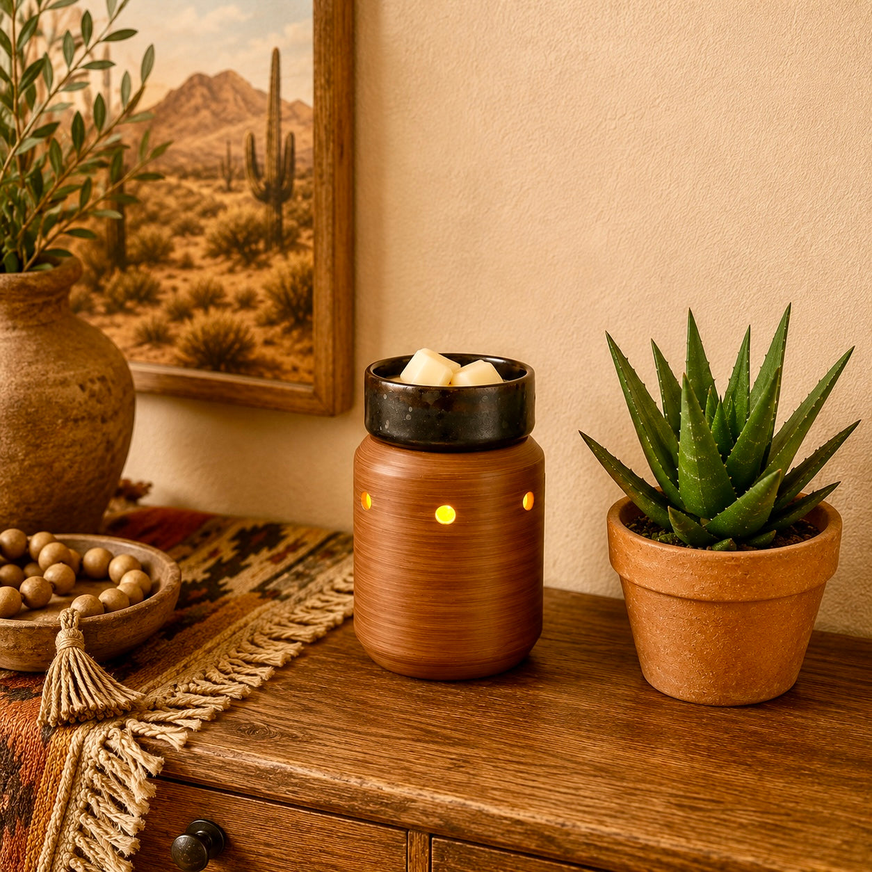 PEWTER WALNUT MIDSIZE ILLUMINATION FRAGRANCE WARMER