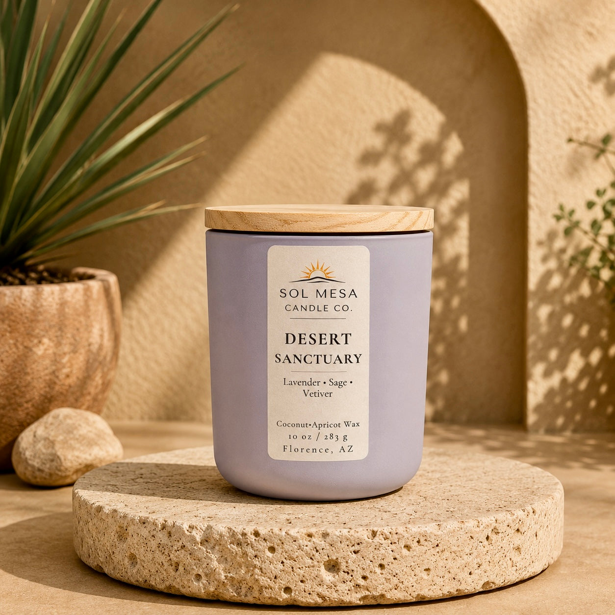 Desert Sanctuary | Lavender Spa Candle | SOL MESA CANDLE CO.