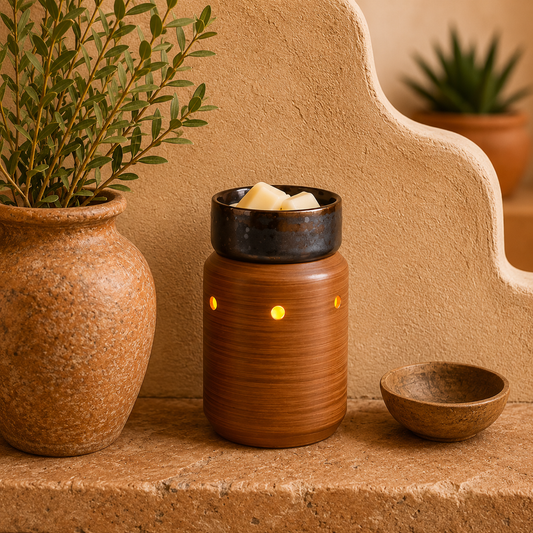 PEWTER WALNUT MIDSIZE ILLUMINATION FRAGRANCE WARMER