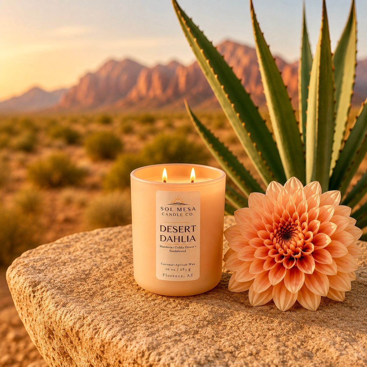 Desert Dahlia | Floral Desert Candle | SOL MESA CANDLE CO.