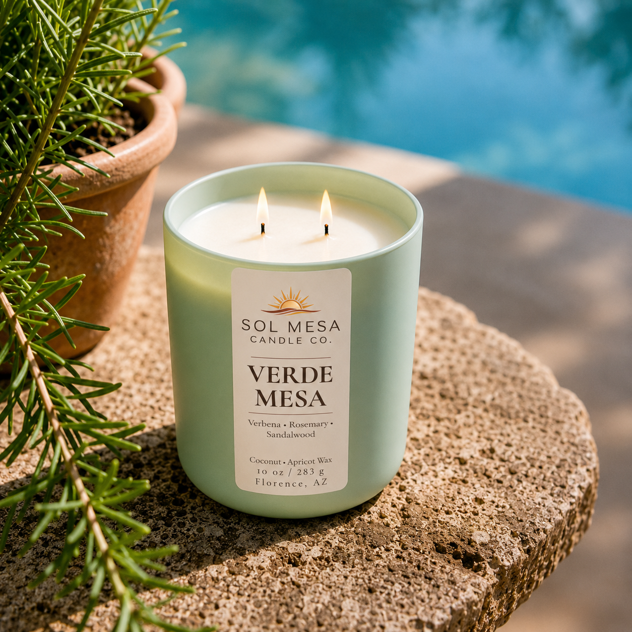 Verde Mesa | Fresh Green Botanical Candle | SOL MESA CANDLE CO.