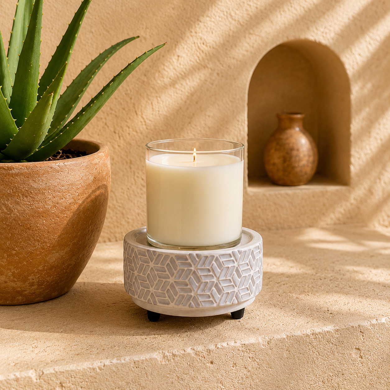STONE HEXAGON 2-IN-1 CLASSIC FRAGRANCE WARMER