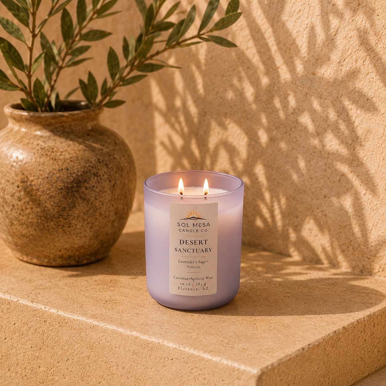 Desert Sanctuary | Lavender Spa Candle | SOL MESA CANDLE CO.