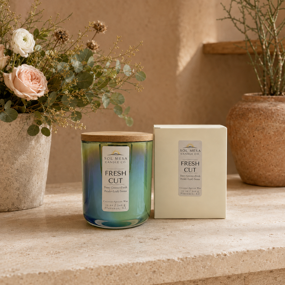 Fresh Cut | Fresh Floral & Green Candle | SOL MESA CANDLE CO.