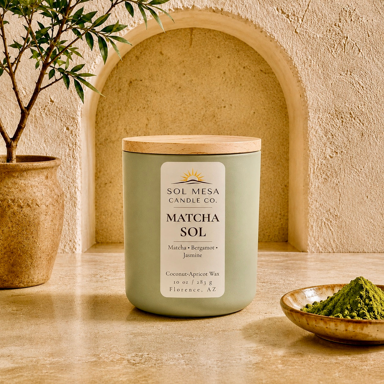 Matcha Sol | Green Tea & Matcha Candle | SOL MESA CANDLE CO.