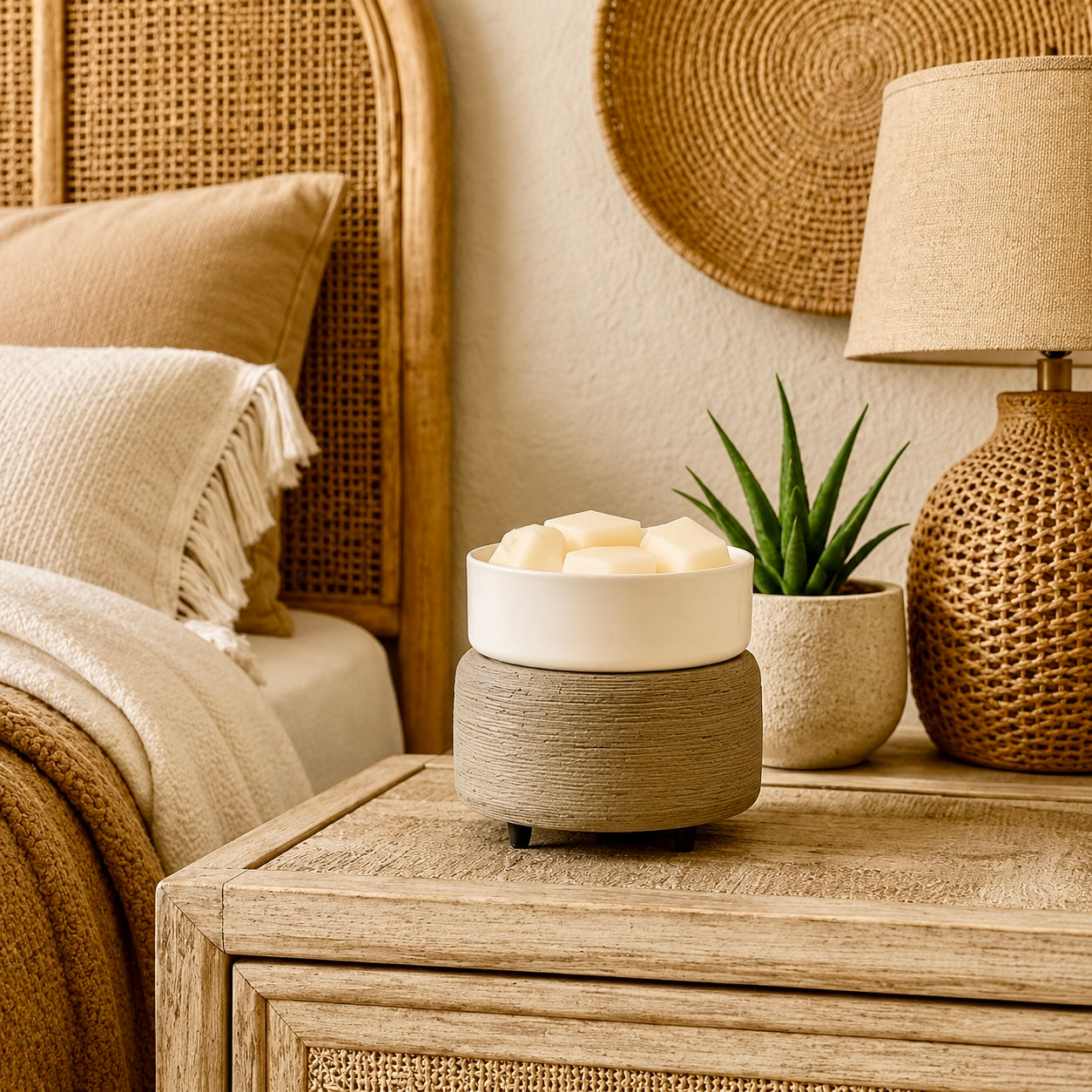 GREY TEXTURE 2-IN-1 CLASSIC FRAGRANCE WARMER