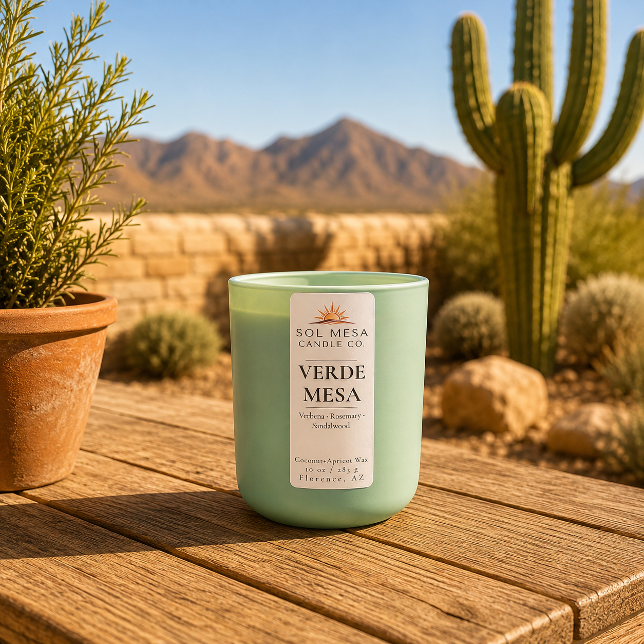 Verde Mesa | Fresh Green Botanical Candle | SOL MESA CANDLE CO.