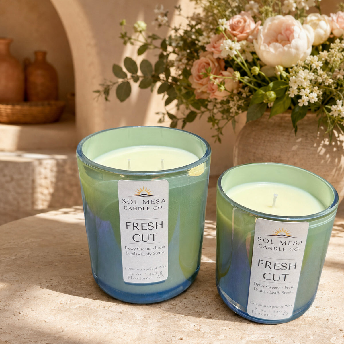 Fresh Cut | Fresh Floral & Green Candle | SOL MESA CANDLE CO.